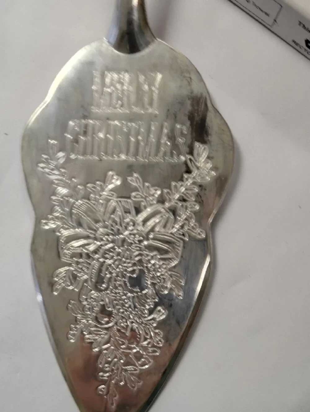 Christmas Serving Trowel - Silver Serving Pie Server